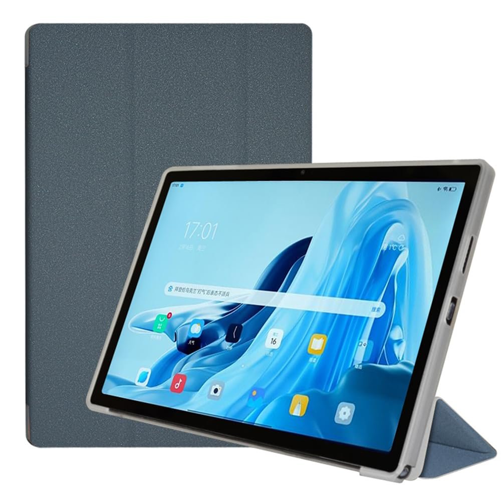 AKNICI Case for TECLAST T45HD Tablet 10.5 inch Android 13 Tablets, Ultra Slim PU Leather Protective Cover Case with Auto Wake/Sleep Folding Trifold Stand Soft TPU Back Shell for TECLAST T45HD, Gray
