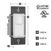 Legrand Radiant Vacancy Sensor Switch, Single Pole, Tri Color 1 Pack view 3