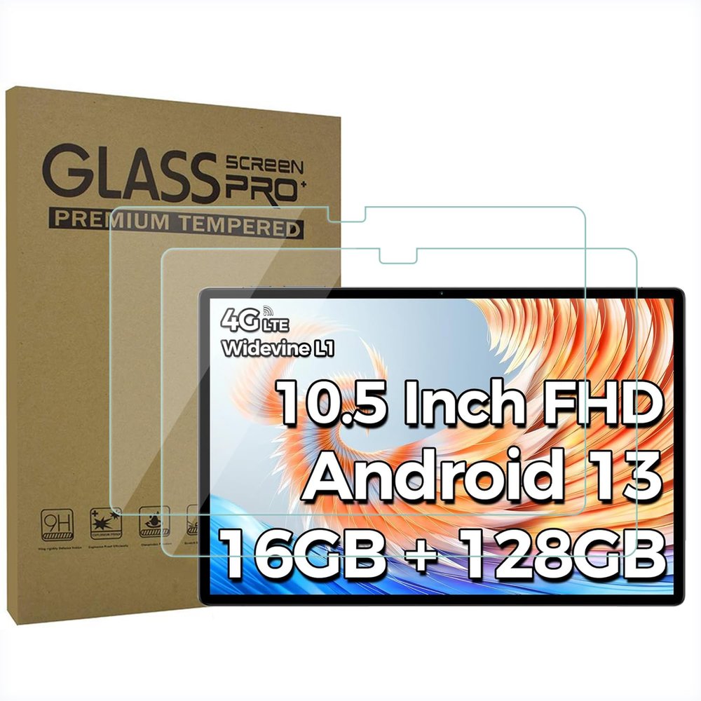 AKNICI 2-Pack Screen Protector for TECLAST T45HD Tablet 10.5 inch Android 13 Tablets, Tempered Glass Film for TECLAST T45HD, Ultra Clear Transparency Tempered Glass, Anti-Scratch/9H Hardness