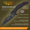 HOKC Mongoose-2C | 337-708406 | Pocket Knife, EDC Knife by Official Dealer - Designed by Russian Master Aleksander Biryukov - Liner Lock, G10 Handle, Adjustable Pocket Clip, Ceramic Double Row Ball Bearing, Finger Flipper, Wave Opener, Long and Durab view 2