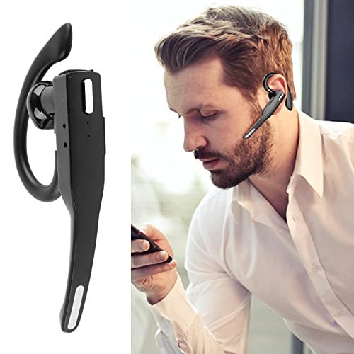 Yunseity Bluetooth Earpiece, Hand Headphones for Trucker Noise Cancelling, IPX7 On Ear Business Headset with Built in Mic, 270 Rotatable Earhook, Auto