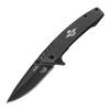 HOKC Airborne | 322-580005 | Pocket Knife, EDC Knife by Official Dealer - Frame Lock, Steel Handle, Ball Bearing Pivot, Ambidextrous Thumb Stud, Finger Flipper, Comfortable Pocket Clip, Long and Durable AUS8 Stainless Steel, Black Stone Wash Finished view 4