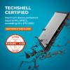 Gumdrop DropTech Custom Case Dell Latitude 5440|5450 Precision 3480 Clamshell-Drop Tested Protection Rubberized Thread on Sides Seamless Asset Tagging Snap in Installation for School or Work-Black view 3