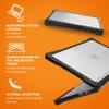 Gumdrop DropTech Custom Case Dell Latitude 5440|5450 Precision 3480 Clamshell-Drop Tested Protection Rubberized Thread on Sides Seamless Asset Tagging Snap in Installation for School or Work-Black view 4