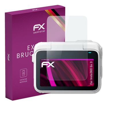 atFoliX Plastic Glass Protective Film compatible with Insta360 Go 3, 9H Hybrid-Glass FX Screen Protector