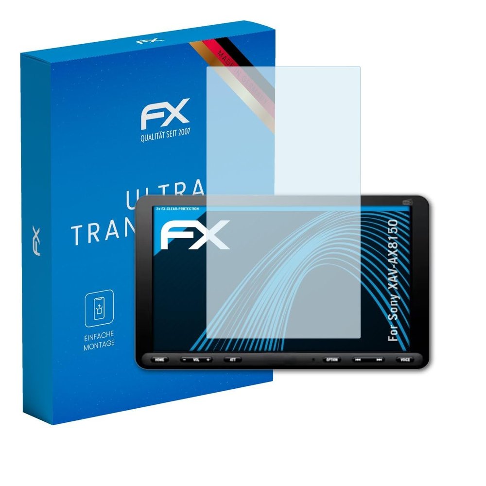 atFoliX Screen Protection Film compatible with Sony XAV-AX8150 Screen Protector, ultra-clear FX Protective Film (3X)