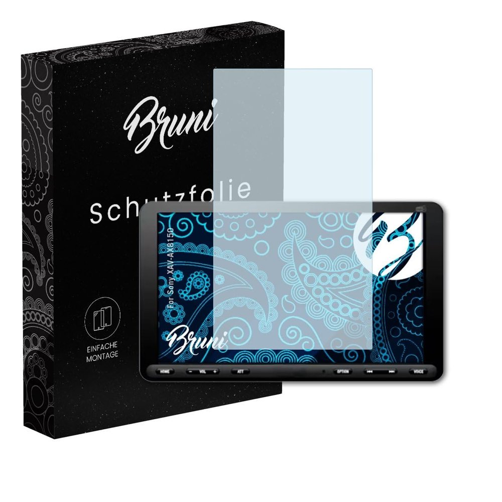 Bruni Screen Protector compatible with Sony XAV-AX8150 Protector Film, crystal clear Protective Film (2X)