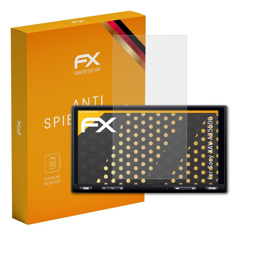 atFoliX Screen Protector compatible with Sony XAV-AX5500 Screen Protection Film, anti-reflective and shock-absorbing FX Protector Film (3X)