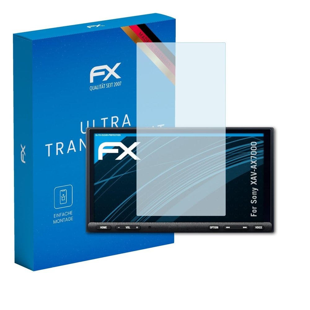 atFoliX Screen Protection Film compatible with Sony XAV-AX7000 Screen Protector, ultra-clear FX Protective Film (3X)