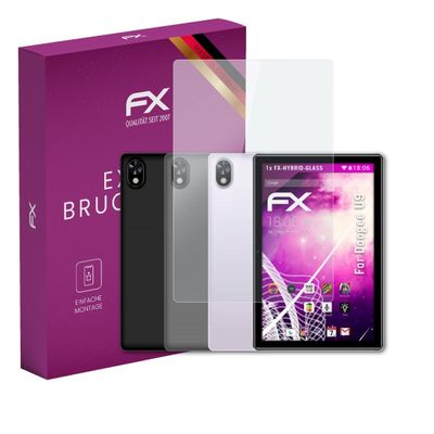 atFoliX Plastic Glass Protective Film compatible with Doogee U9, 9H Hybrid-Glass FX Screen Protector