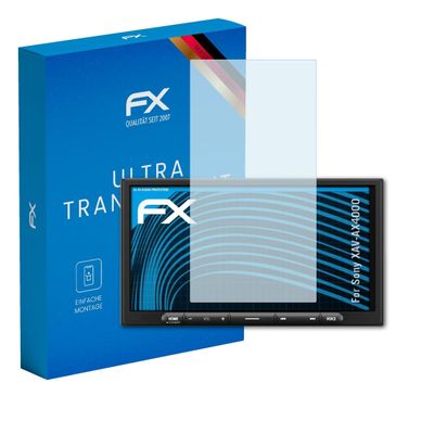 atFoliX Screen Protection Film compatible with Sony XAV-AX4000 Screen Protector, ultra-clear FX Protective Film (3X)