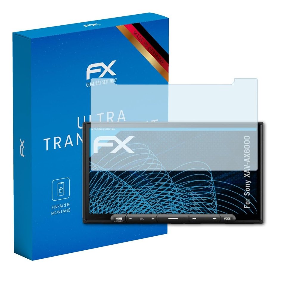 atFoliX Screen Protection Film compatible with Sony XAV-AX6000 Screen Protector, ultra-clear FX Protective Film (3X)