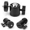 PartyKindom 3pcs Mini Tripod Head Ball Head for Camera 1/4 Threaded 360 Pan Compact Size Plastic and Metal 2.5kg Load view 2