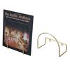 MyGift Modern Wall Mounted Metal Wire Vinyl LP Record Storage Holder with Matte Black Finish, Album Sleeve Display Rack, Set of 2 (Brass) view 1
