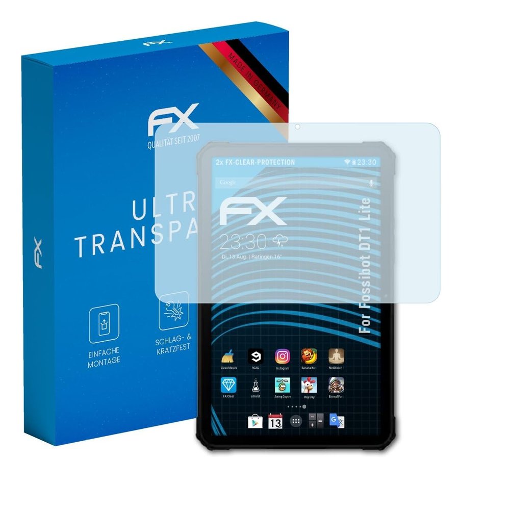 atFoliX Screen Protection Film compatible with Fossibot DT1 Lite Screen Protector, ultra-clear FX Protective Film (2X)
