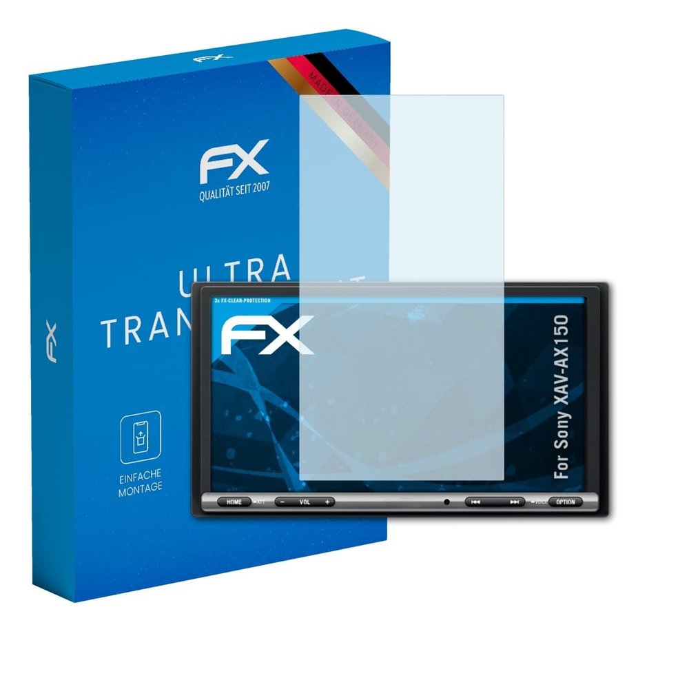 atFoliX Screen Protection Film compatible with Sony XAV-AX150 Screen Protector, ultra-clear FX Protective Film (3X)
