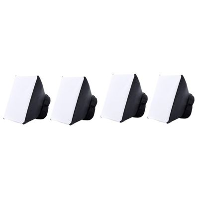 PartyKindom 4pcs Portable Softbox Flash Diffuser for DSLR Camera Softbox for Flash Folds Flat