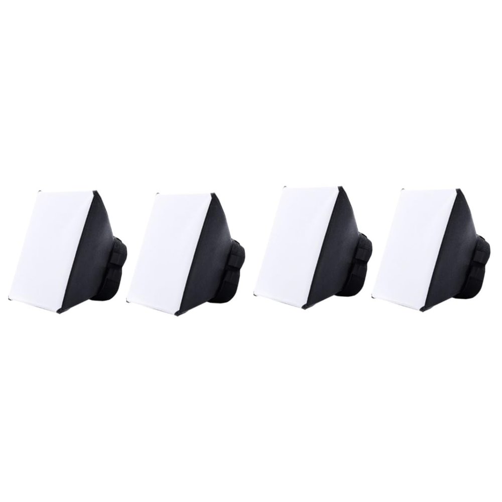 PartyKindom 4pcs Portable Softbox Flash Diffuser for DSLR Camera Softbox for Flash Folds Flat