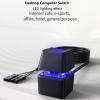 TECKEEN LED Desktop PC Power Switch, Computer Power On Off LED PC Power Switch Button Extension 1.65/5/10m view 3