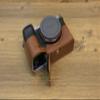 A7C II Case, BMAOLLONGB Handmade PU Leather Half Camera Case Bag Cover Bottom Opening Version for Sony Alpha A7C II with Hand Strap (Coffee) view 4