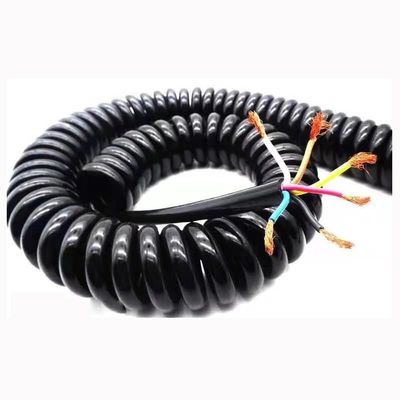 GatherTOOL 1PC 6-Core Spring Telescopic Wire 24AWG Spiral Cable 0.2 Square Millimeter 2.5m /5m /7.5m Black Color Power Cord Expandable Wire Cable (Color : 24 AWG, Size : 7.5m)