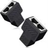 BUBUCAM 2 Pack RJ45 Splitter Coupler Adapter Network LAN ETHERNET Internet Extension for Cat 5, Cat5e, Cat 6 view 1