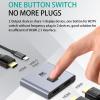 ALINKLIFE HDMI Spliter Compatible with 8K HDMI Cable 8K@60Hz 4K@120Hz Converter Bidirectional HDMI Switcher Ultra HD 8K High Speed 48Gbps with one Button Switch Female to Female x 2 Port view 4