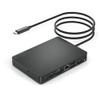 Fastdot USB-C Double Displays or Single 4K Display Docking Station with MiniDP, HDMI, VGA (1xDP, 1xHDMI, 1xVGA, 5xUSB, 1xAudio, 1xSpeaker Out) - Black view 1