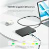Fastdot USB-C Double Displays or Single 4K Display Docking Station with MiniDP, HDMI, VGA (1xDP, 1xHDMI, 1xVGA, 5xUSB, 1xAudio, 1xSpeaker Out) - Black view 3