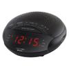 HANNLOMAX HX-139CR Alarm Clock Radio, PLL FM Radio with Preset Stations, Dual Alarm, 0.6 Red LED Display, USB Port for 1A Charging, Bluetooth, AC Power Operation only. (Black) view 1