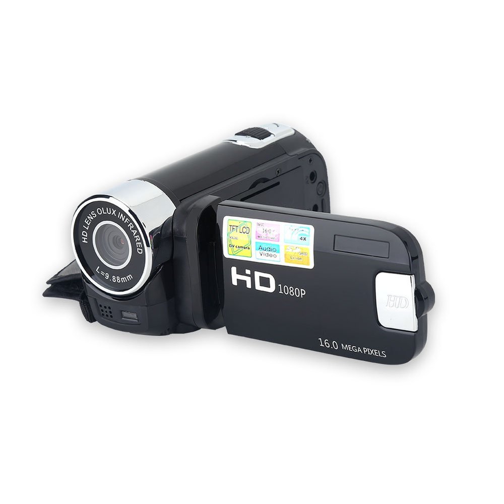 DIXII Camera Camcorder, Portable Digital Video Camcorder Handy Camera Full HD 270 Rotation 1080P 16X High Definition Digital Camcorder Video DV Camera Kids(Black)