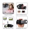 DIXII Camera Camcorder, Portable Digital Video Camcorder Handy Camera Full HD 270 Rotation 1080P 16X High Definition Digital Camcorder Video DV Camera Kids(Black) view 4