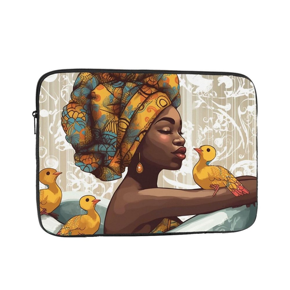 African Girl Laptop Case Laptop Sleeve Bag Portable Laptop Bag Shockproof Protective Computer Bag 17 inch