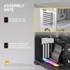 EZDIY-FAB Vertical GPU Mount with High-Speed PCIE 4.0 Riser Cable, Shield Series, 115mm/4.52in Flexible Extension, 90 Degree Connector, Only Compatible to Full-Opened PCIe Slots-White-YIHPI344-1 view 2