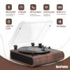 Retrospiler Record Player, 3 Speed Bluetooth Turntable with Built-in Speakers, FM Radio, Vinyl-MP3 Encoding, USB & SD Playback, LED Screen, Wooden Retro LP Player view 2