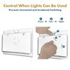 Light Switch Lock Cover Triple Rocker (3-Gang Decora) Keeps Switches ON/OFF, Prevents Unauthorized or Accidental Use HomeStar Safety Switch Guard view 2