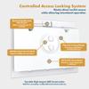 Light Switch Lock Cover Triple Rocker (3-Gang Decora) Keeps Switches ON/OFF, Prevents Unauthorized or Accidental Use HomeStar Safety Switch Guard view 4