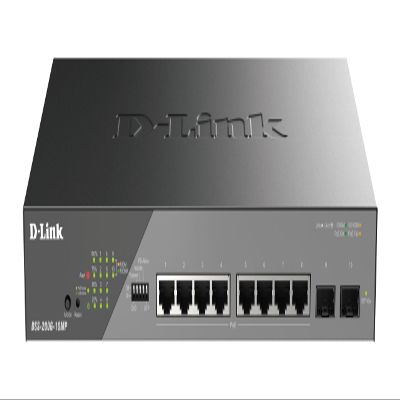 Dlink DSS-200G-10MP 10-port Gigabit Smart Managed Perp Surveillance Poe Switch