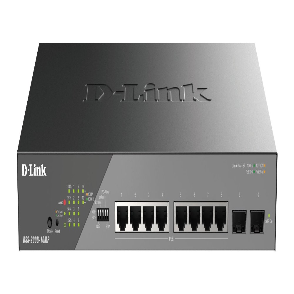 Dlink DSS-200G-10MP 10-port Gigabit Smart Managed Perp Surveillance Poe Switch