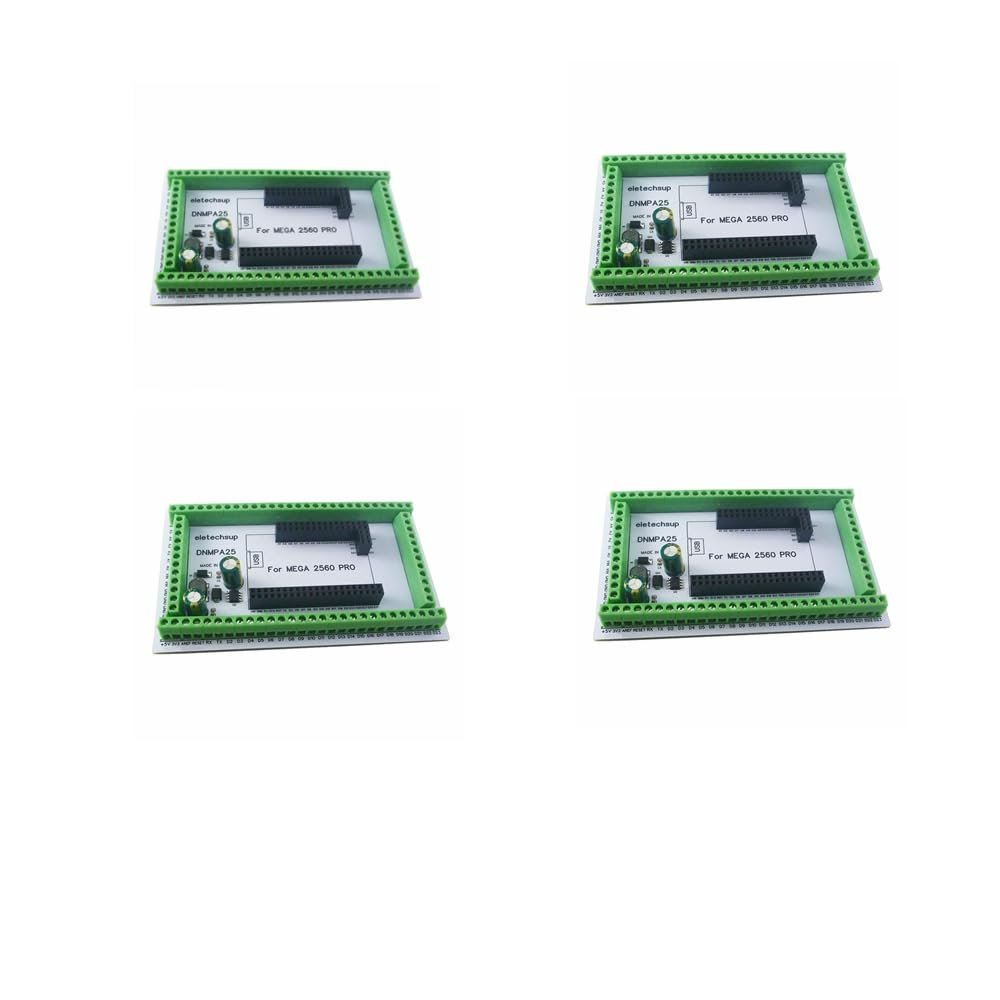 eletechsup MEGA2560 PRO DIN Rail Expansion Board DC-DC 5V 2A Converter 3.96mm Mount Screw Terminal Block Adapter Module DNMPA25 for Arduino (only Board, 4 apcs)