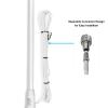 FMUSER VM100 VHF Marine Radio Antenna,44 Inch Waterproof Fiberglass Boat Antenna with Adjustable Ratchet Fixed Mount and 16 ft RG-58U Cable view 2