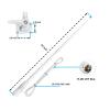 FMUSER VM100 VHF Marine Radio Antenna,44 Inch Waterproof Fiberglass Boat Antenna with Adjustable Ratchet Fixed Mount and 16 ft RG-58U Cable view 3