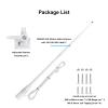 FMUSER VM100 VHF Marine Radio Antenna,44 Inch Waterproof Fiberglass Boat Antenna with Adjustable Ratchet Fixed Mount and 16 ft RG-58U Cable view 4