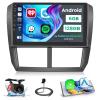 [8-Core 6+128GB] Android 15 Car Stereo for 2008-2012 Subaru Forester Impreza WRX Radio, 9 Inch IPS Touch Screen Radio Wireless Apple Carplay Android Auto, Bluetooth GPS WiFi 32EQ/DSP/FM/SWC Backup Cam view 1