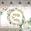 12x8ft Miss to Mrs Backdrop Pink Flowers Gold Photography Background Bridal Shower Wedding Party Banner Cake Table Decorations Supplies Photo Booth Props view 3