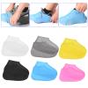M METERXITY Waterproof Shoe Cover - Reusable Anti-Slip Foldable Galoshes Shoes Protectors, Apply to Outdoor Sports (M, Pink) view 2