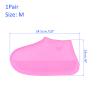 M METERXITY Waterproof Shoe Cover - Reusable Anti-Slip Foldable Galoshes Shoes Protectors, Apply to Outdoor Sports (M, Pink) view 3