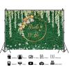 10x6.5ft Bridal Shower Backdrop Wedding Theme Greenery Wall White Flowers Photography Background Bride to Be Engagement Banner Decorations Supplies Photo Booth Props view 2