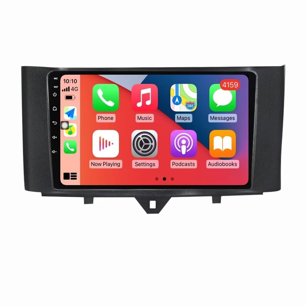 MekedeTech Android Car Stereo for Mercedes Benz Smart Fortwo W451 2006 2007 2008 2009 Head Unit,1280 * 720 Resolution Touch Screen Upgrade with 4G LTE Wireless CarPlay/Android Auto,8 core 2+32G