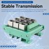 Rj45 8p8c Jack 9-Way Buss Board, Distribution Breakout Board Vertical Jack Terminal Block Connector Din Rail Mount Ethernet Connector view 2
